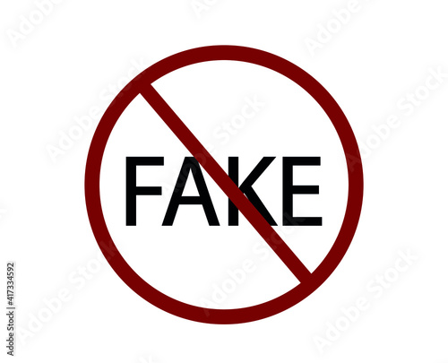 No fake vector icon.  Editable stroke. Symbol in Line Art Style for Design, Presentation, Website or Apps Elements, Logo. Pixel vector graphics - Vector