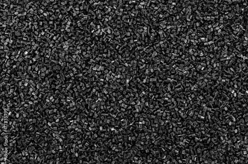 Bild auf Leinwand black granules of ABS plastic