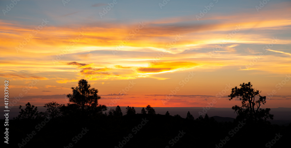 Sunrise near Flagstaff in Arizona, USA