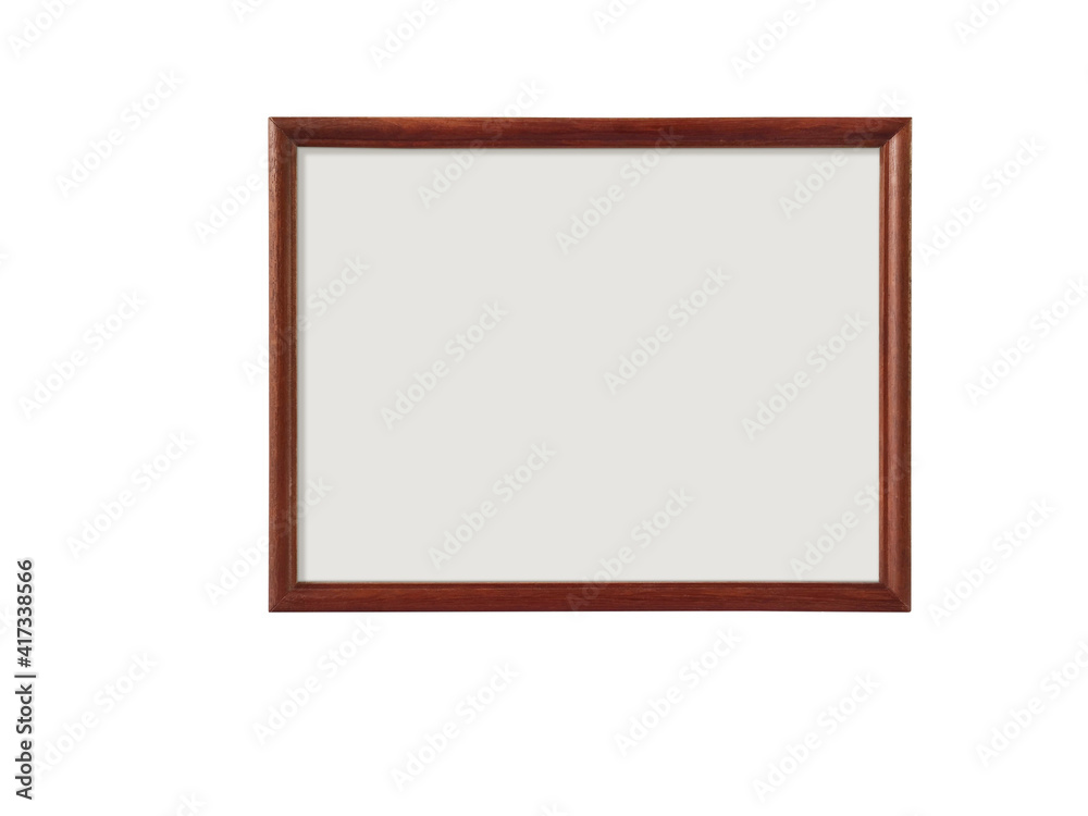 Wood frame or photo frame isolated on white background. Object with clipping path Wood frame or photo frame isolated on white background. Object with clipping path