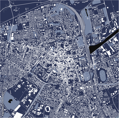 map of the city of Ravenna, Italy
