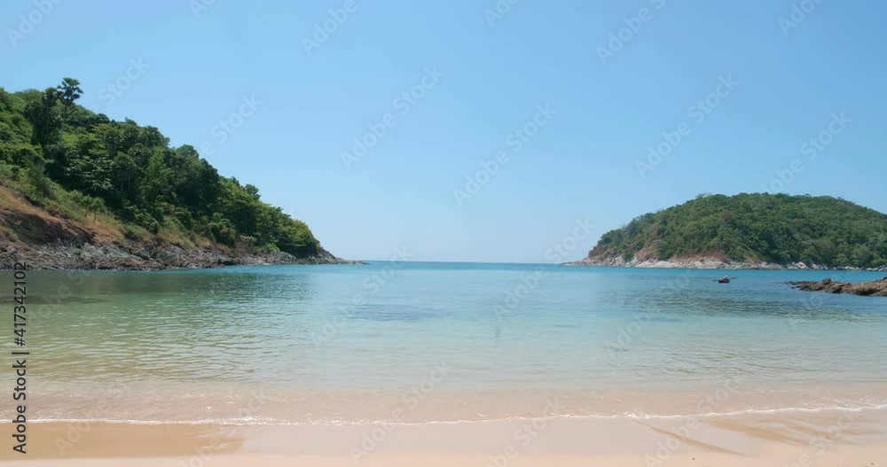 Landscape view of beach sea sand and sky in summer day at Phuket in Thailand. Landscape view of beach sea sand and sky in summer day at Phuket in Thailand.