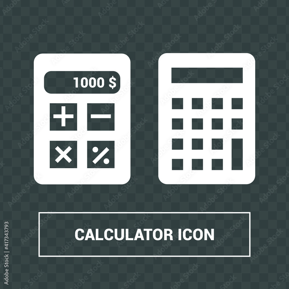 Icon of a calculator. Basic office object.
