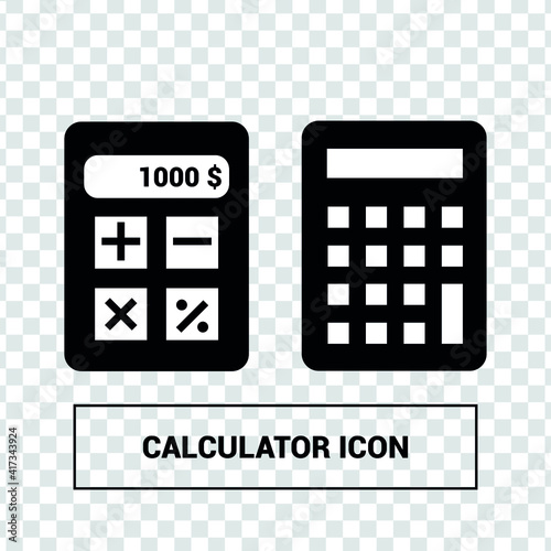 Icon of a calculator. Basic office object.