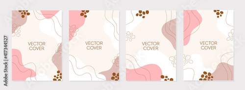 Set of abstract creative artistic templates with spring season concept. Universal cover Designs for Annual Report, Brochures, Flyers, Presentations, Leaflet, Magazine.	
