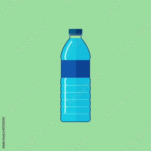 Flat design water bottle vector graphics
