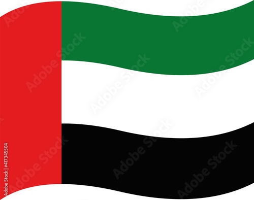 Vector emoticon illustration of the united arab emirates flag