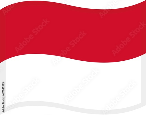 Vector illustration of emoticon of Polish flag
