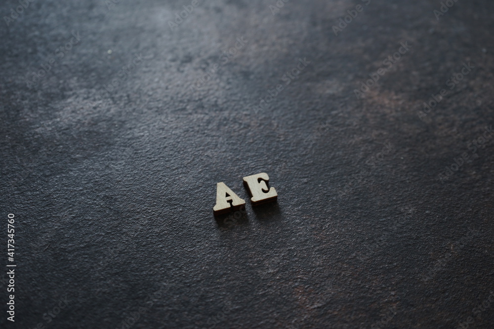 the initials of the letter AE the initials of the letter AE