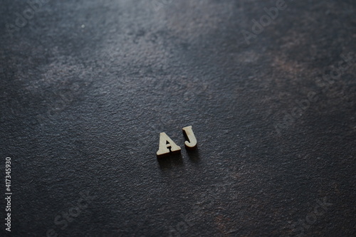 Fototapeta Naklejka Na Ścianę i Meble -  the initials of the letter AJ