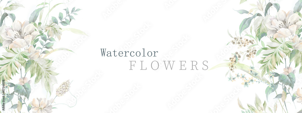 beautiful hand-drawn plants and flowers beautiful hand-drawn plants and flowers