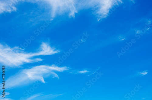 White clouds in blue sky. © nata777_7