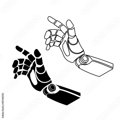 Mechanical arm icon vector illustration