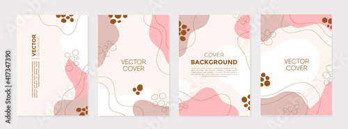 Set of abstract creative artistic templates with spring season concept. Universal cover Designs for Annual Report, Brochures, Flyers, Presentations, Leaflet, Magazine.	
