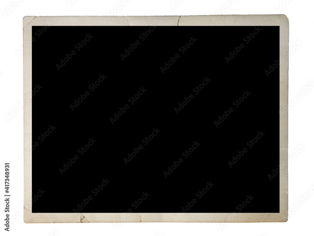 Blank old photo isolated on white Blank old photo isolated on white