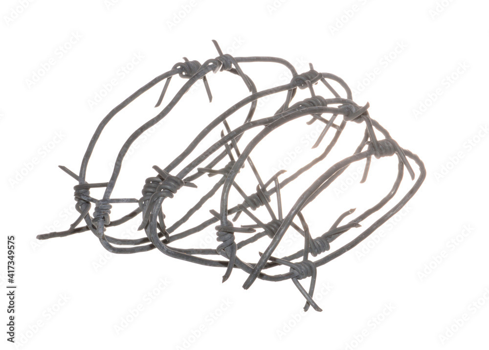 barbed wire isolated on white background barbed wire isolated on white background