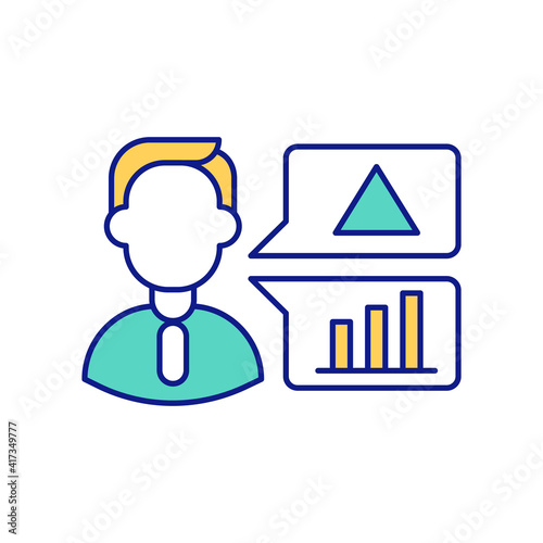 Measurement instruments RGB color icon. Data collection and analyzing of statistical operations. Observational and experimental information. Studying facts. Isolated vector illustration