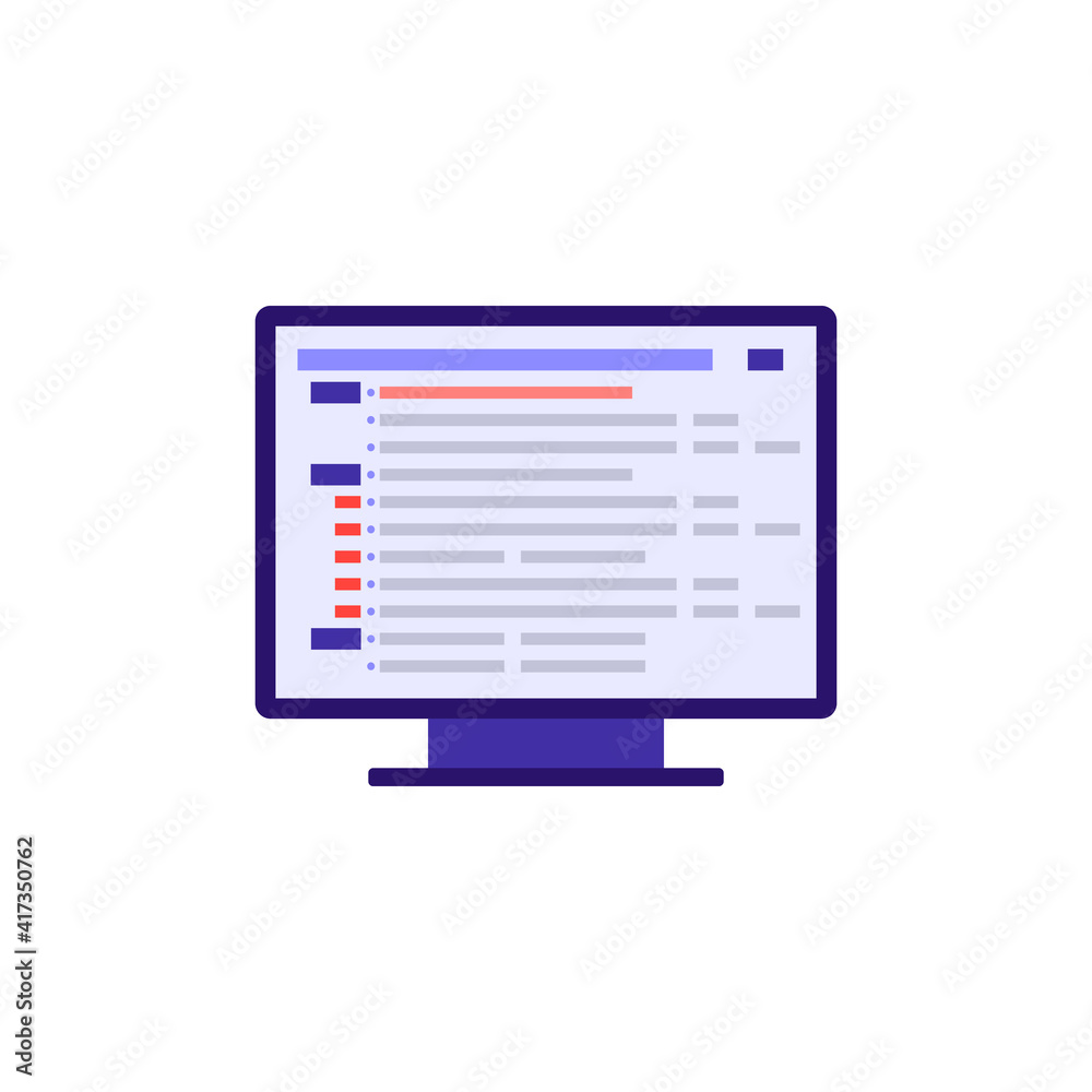 Application development, debugging and code testing of software for search bugs and errors. Concept of programming, analysis and coding data. Vector illustration isolated on white. Application development, debugging and code testing of software for search bugs and errors. Concept of programming, analysis and coding data. Vector illustration isolated on white.