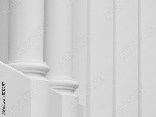 Architecture of the old white building