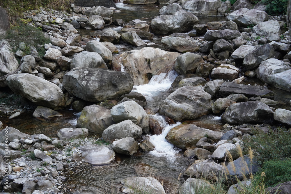 Wild river flow with rocks landscape in Taiwan. Wild river flow with rocks landscape in Taiwan.