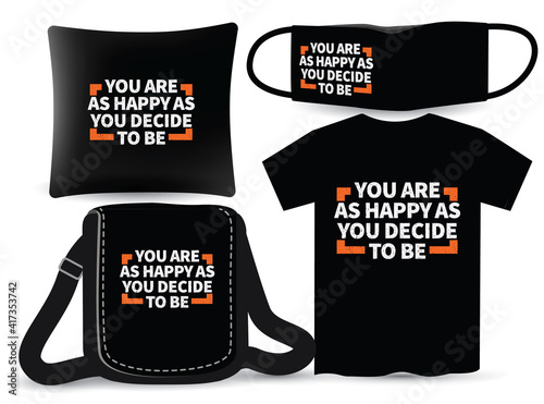 Motivational lettering design for t-shirt and merchandising
