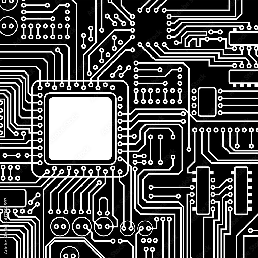 Electric circuit black background Electric circuit black background
