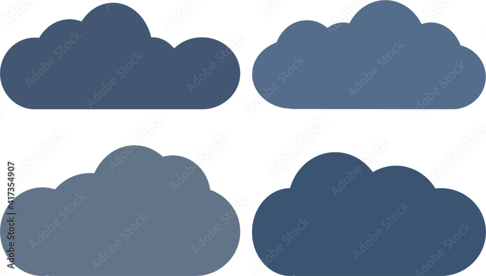 Lush storm clouds [vector set]