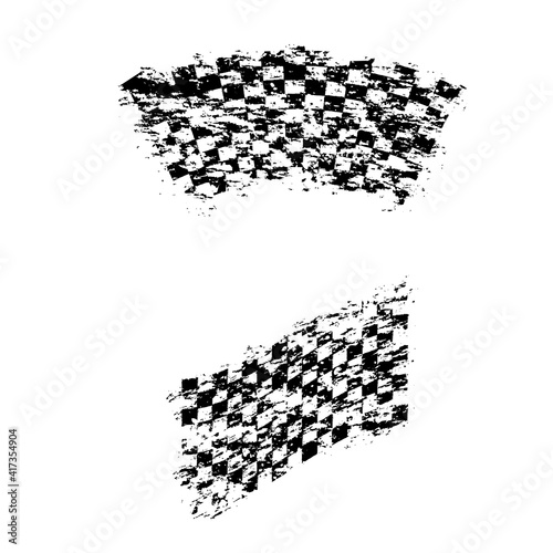 Sport flags grunge set two
