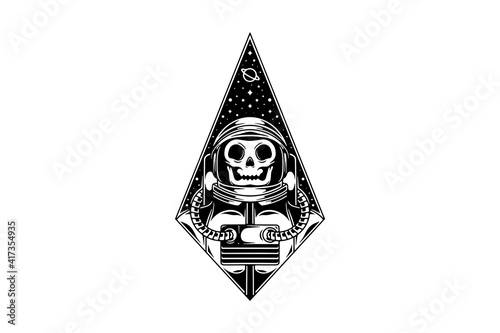 Dead Astronaut Skull Tattoo Art
