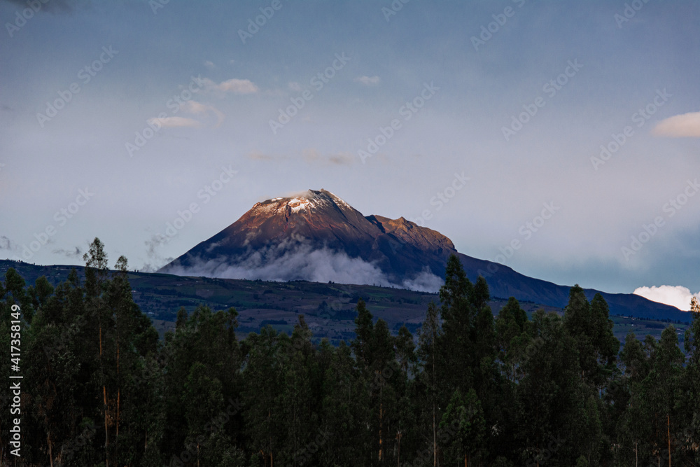 Tungurahua volcano located in the Andean zone of Ecuador 