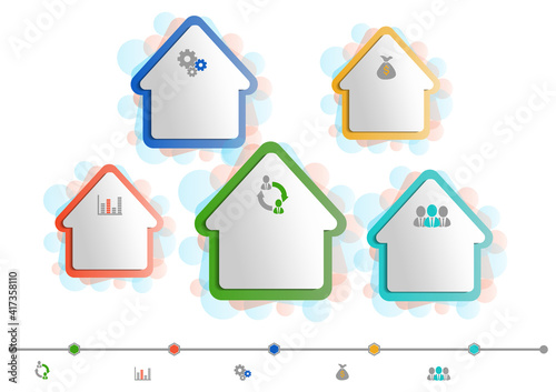 .Infographic banners Templates. Vector house design element.