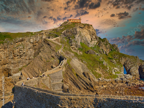 San Juan de Gaztelugatxe in Basque Country, Spain. photo