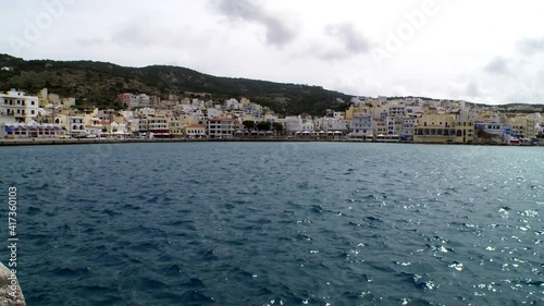 Karpathos Greece Pigadia the capital and the harbor of the island photo