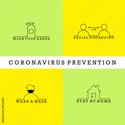 corona virus icons set