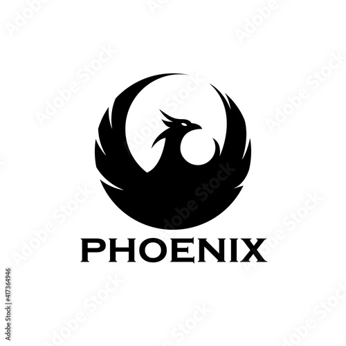 phoenix animal bird logo vector. phoenix illustration design vector