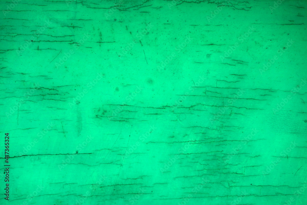 Old wood vintage background green colour with cracks and patina. 