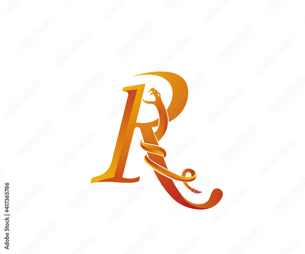 letter r icon snake logo design template Stock Vector | Adobe Stock
