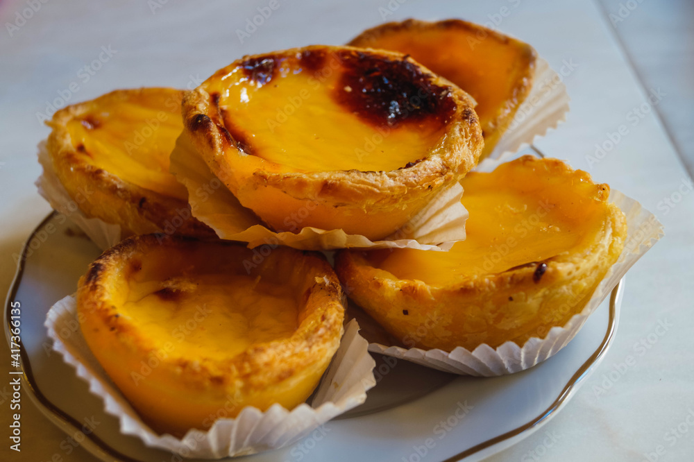 traditional portuguese dessert, pastel de Belem traditional portuguese dessert, pastel de Belem