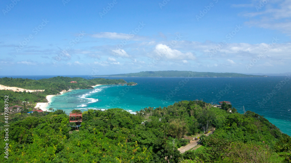 View from Mt. Luho over Boracay, Philippines
