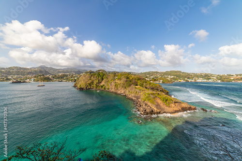 Saint Vincent and the Grenadines, view from Fort Duvernette