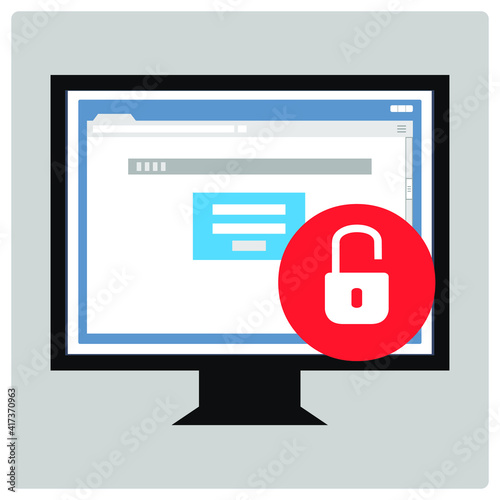 Vector illustration for Unsecure Website EPS10