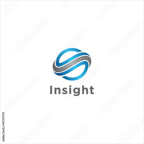 insight of sphere 3d icon logo design for business vector