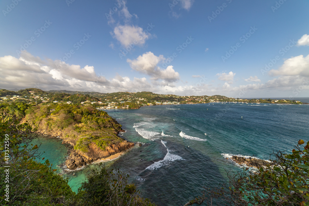 Fototapeta premium Saint Vincent and the Grenadines, view from Fort Duvernette