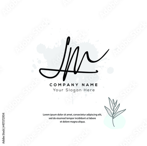 L M LM Initial letter handwriting and signature logo. Beauty vector initial logo .Fashion, boutique, floral and botanical