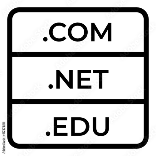 domain name icon vector