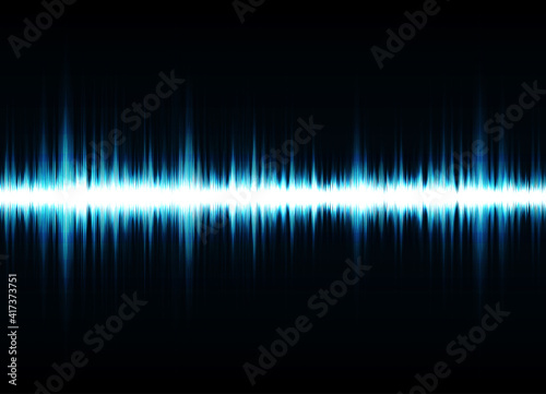 Sound waves oscillating glow light. Abstract technology background. Vector illustration eps 10.