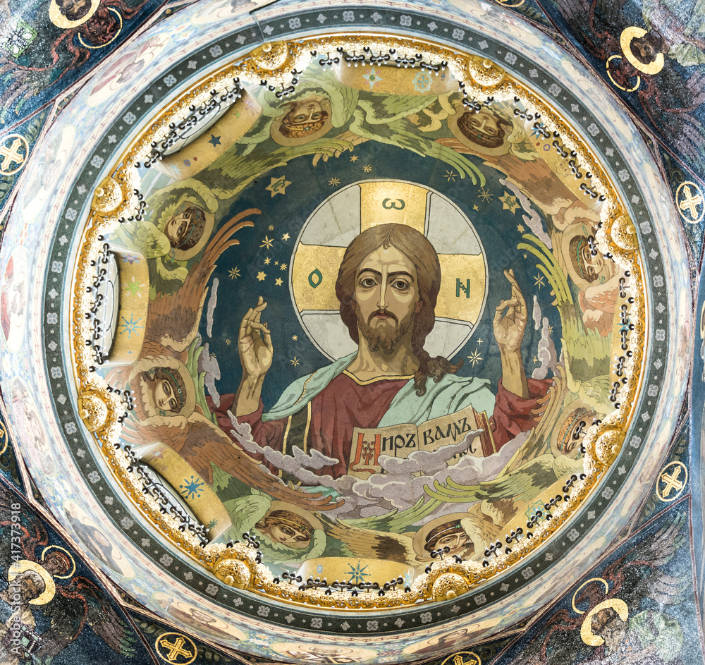Obraz premium Church of the Resurrection in St. Petersburg. Pantocrator