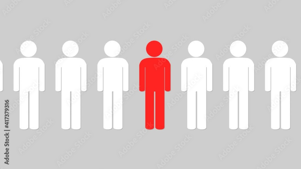 A queue of little men, one of them dangerous A queue of little men, one of them dangerous