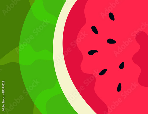 Watermelon background. Organic fresh, sweet berry with seeds. Pink pulp and green skin.
