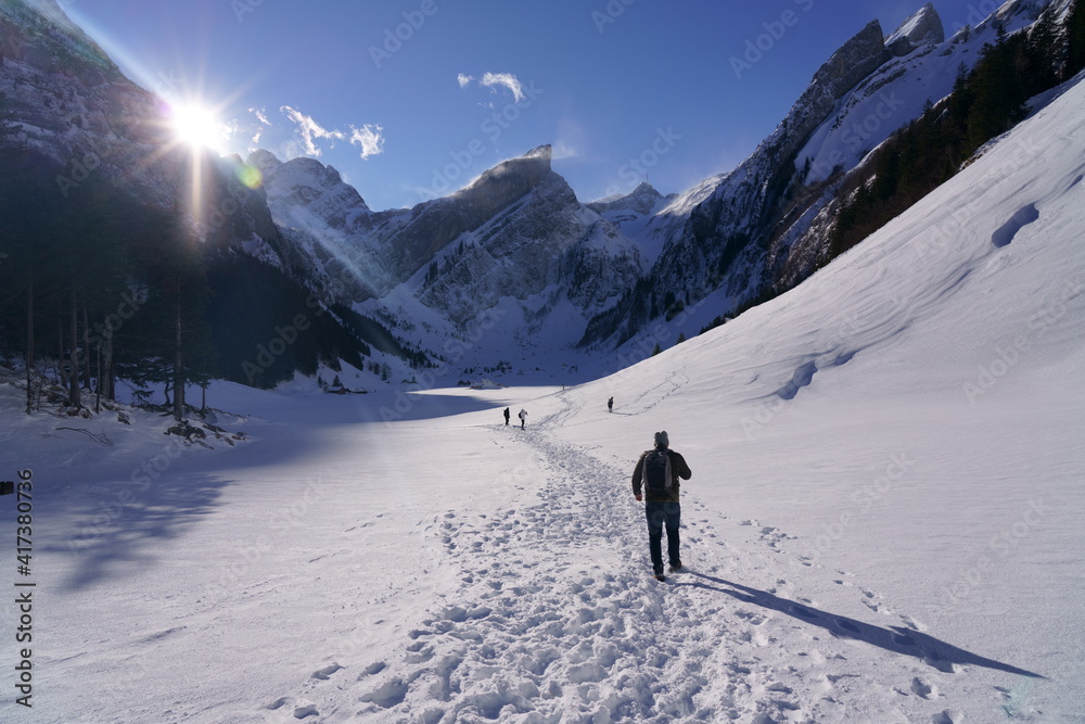 Frozen lake